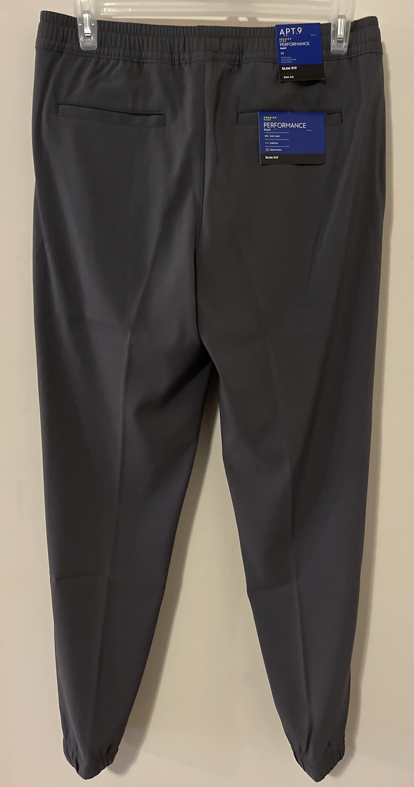Apt 9 Mens Premier Flex Gray Medium Performance Jogger Style Pants NWT! A1848