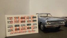 1/25 Scale Model Kit 1960-1969 Colorado License Plate Decals