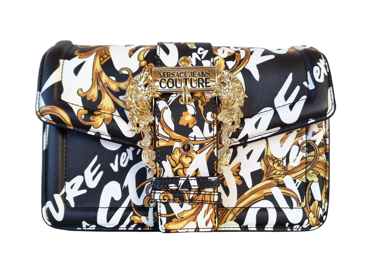 VERSACE couture women s shoulder bag 73VA4BF1 black baroque print