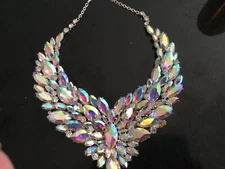 Large Rhinestone Necklace Beautiful Princess3