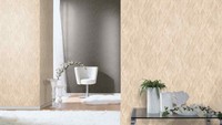 Vliestapete Rasch 844122 Cremeweiß Beige Gold Linien Rauten Metallic (4,64€/1Qm)