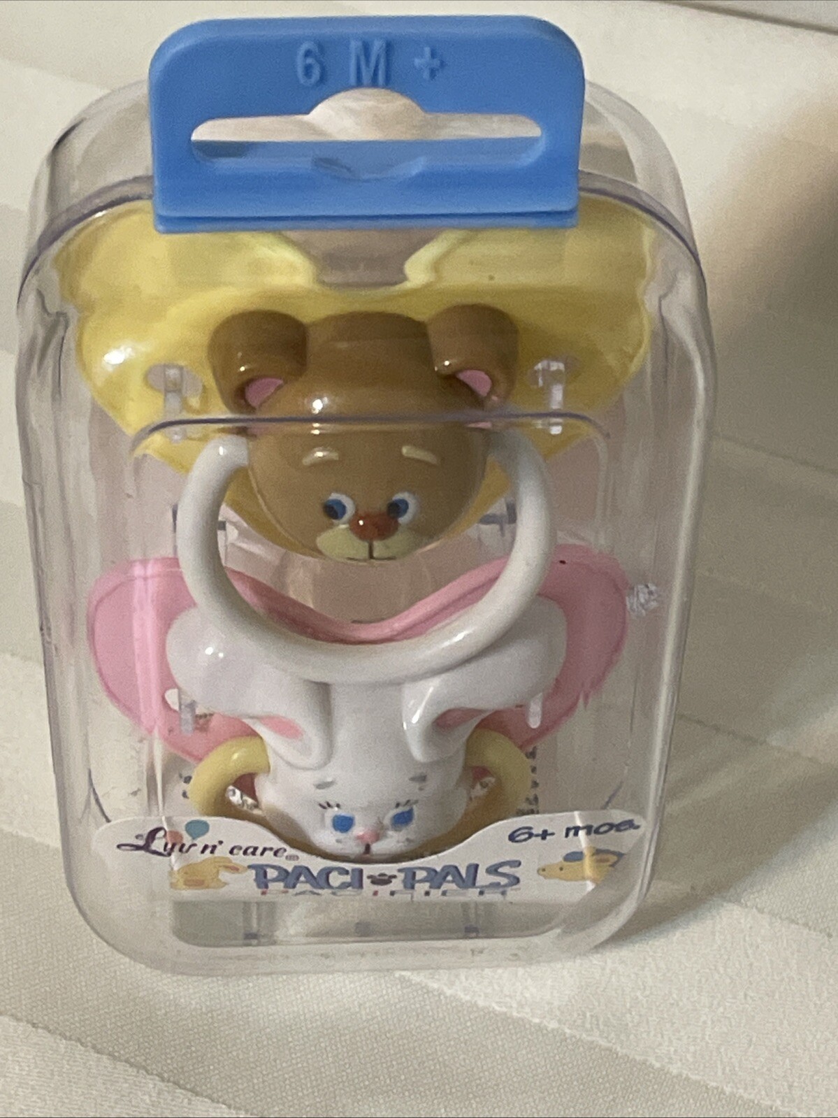 Vintage 1999 Luv N Care  Pacifier 90's Rabbit And Bearl NEW 6+ Mos.