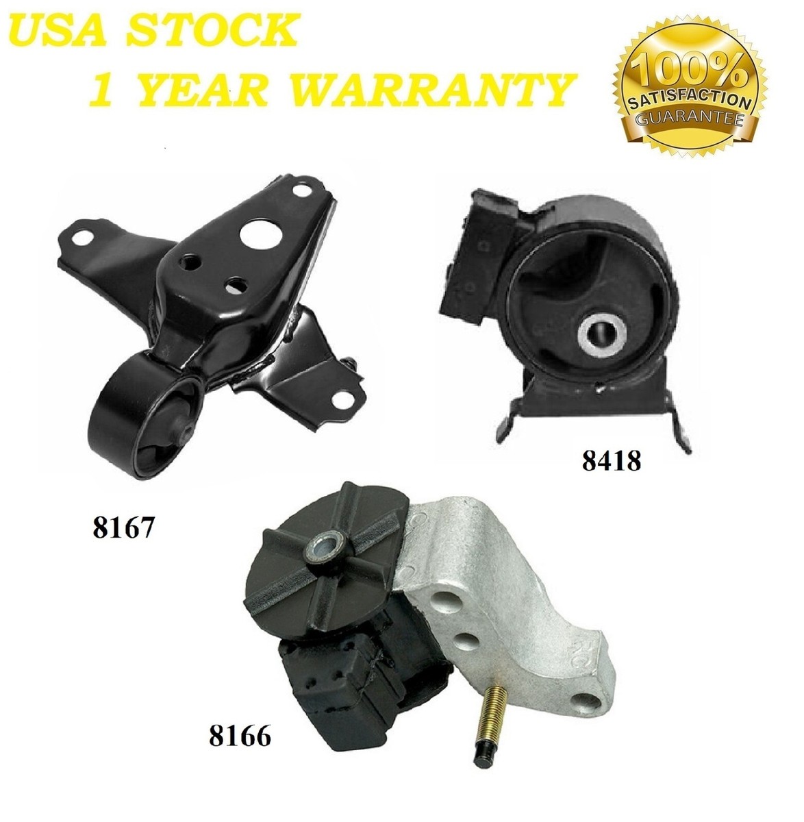 3PCS MOTOR & TRANS MOUNT FIT Toyota Tercel 95-99, Paseo 96-99 1.5L