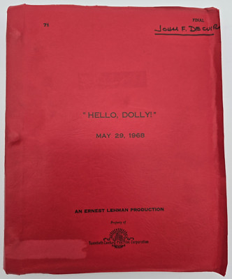 Hello Dolly Musical Script HELLO, DOLLY! / Ernest Lehman 1968 Screenplay, Barbra Streisand musical ...
