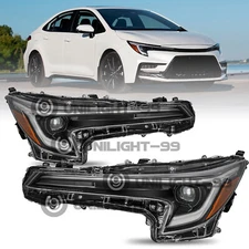 Headlight Fits 2023 2024 Toyota Corolla Hybrid SE XLE XSE LED Headlamps LH+RH