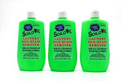 Soilove Laundry Soil-Stain Remover 16oz 3 / 6 / 9 Packs ( Made in USA ) 