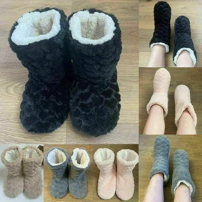 JUNHAO-SHOP Ladies Slippers Womens Fur Thermal Ankle Boots Warm Shoes Size UK 3 4 5 6 7 8 9