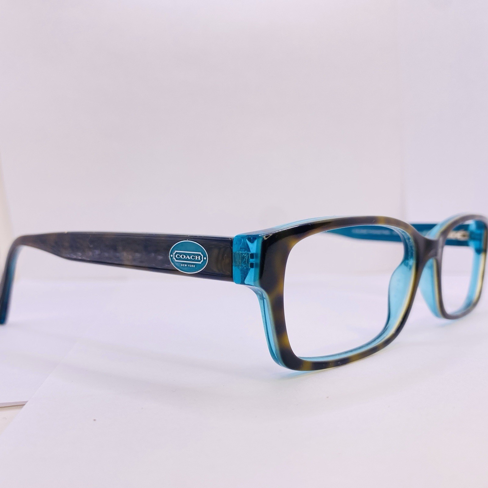 Coach Authentic Eyeglasses HC 6040 Brooklyn 5116 Dark Tortoise Teal 52 [] 16 135 thumbnail 4