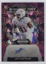 2024 Panini Prizm Draft Picks Signing Day Purple Ice 2/99 Jaylan Ford Auto 14lt