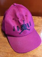 Vintage 90s Nike Air Jordan Snapback Hat  Maroon Cap  23 Jumpman Logo  MINT