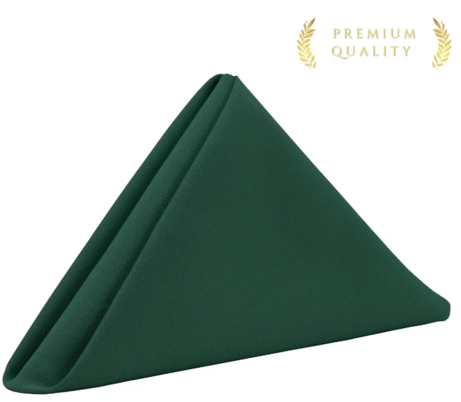 8 tovaglioli di stoffa Garnier-Thiebaut HUNTER GREEN 20x20 poliestere filato ~NATALE~ - Immagine 3 di 4