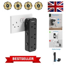 Plug Adapter, 3 Way Plug Extension Socket with Individually Switched, Multi P...