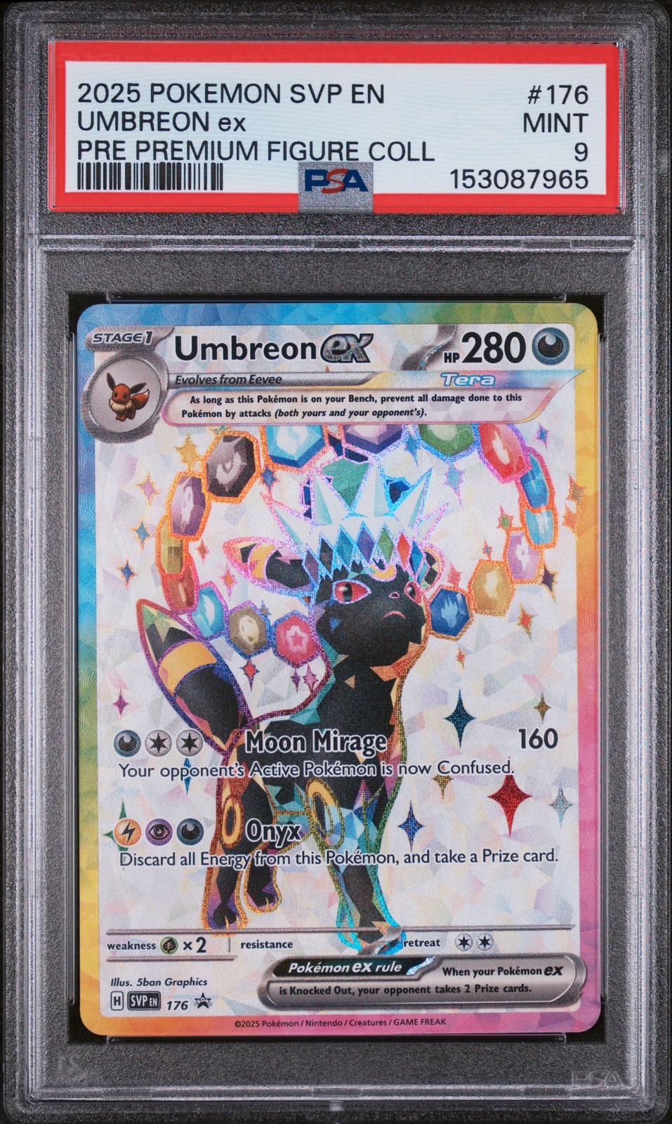 2025 POKEMON SVP EN-SV BLACK STAR PROMO #176 UMBREON EX PSA 9