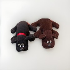 1985 Pound Puppies newborn 8 chocolate brown and Black RARE" 2 Vintage