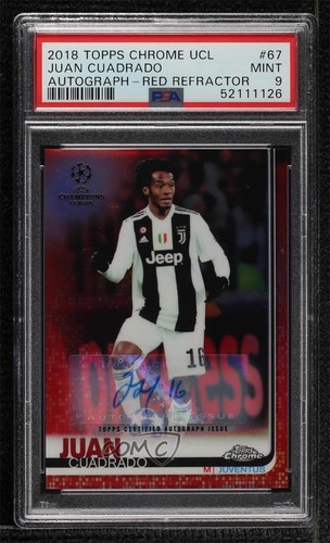 Juan Cuadrado [Red Refractor] #67 2018 Topps Chrome UEFA Champions League card