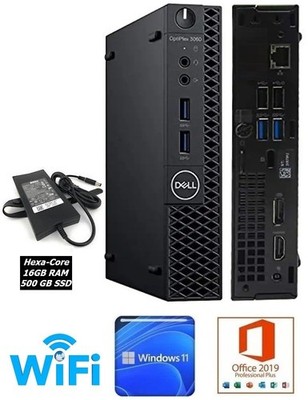 Dell i7 Desktop OptiPlex 3060 Windows 11 Pro 16GB RAM 500GB SSD Office 2019 8th
