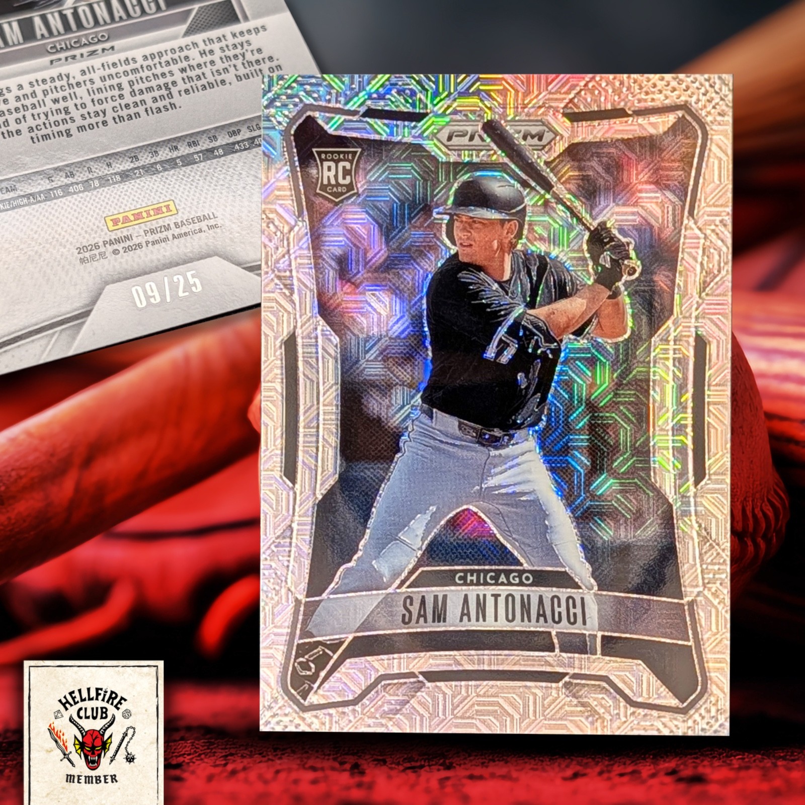 2026 Panini Prizm /25 Mojo Prizm - Sam Antonacci (RC) #17 Chicago White Sox