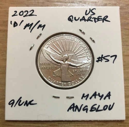 2022 USA Quarter Dollar "D" Maya Angelou a/UNC  #57