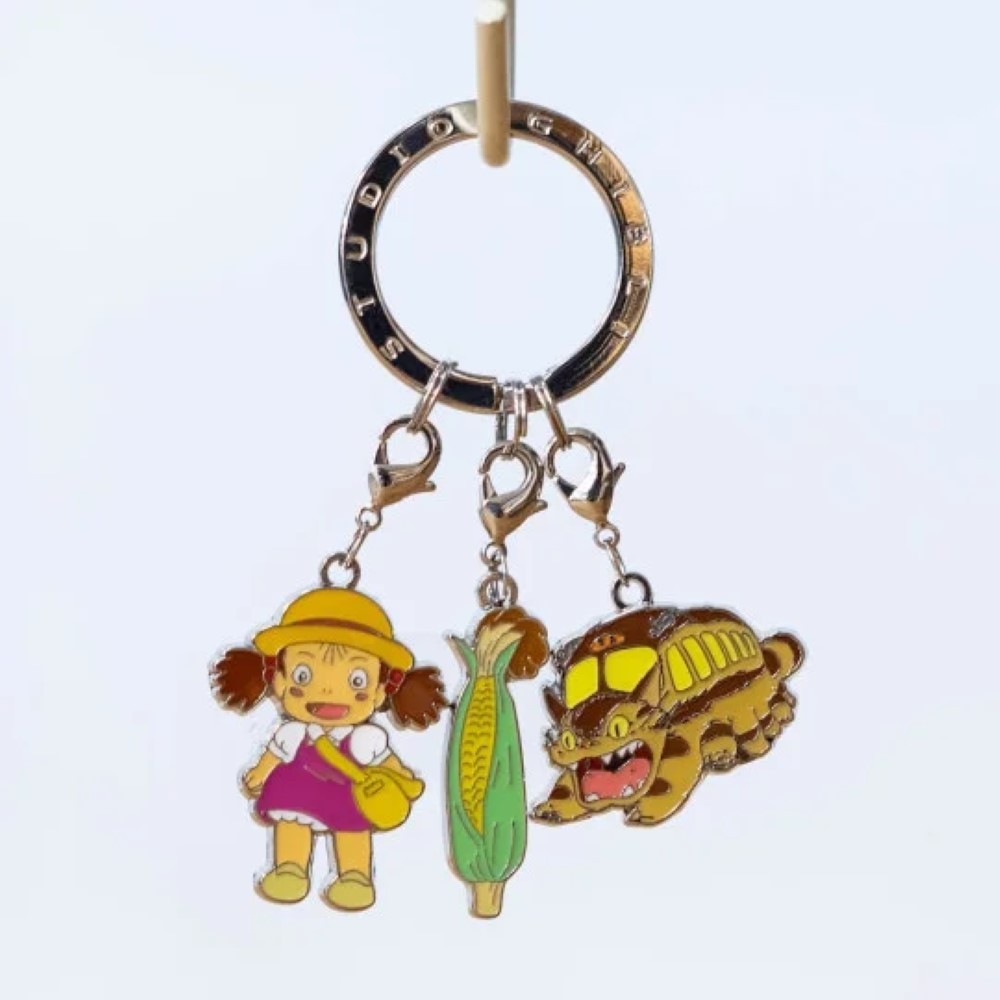 Porte-clés Totoro Chatbus Maïs Mei pendentif métal pour trousseau clés maison et sac