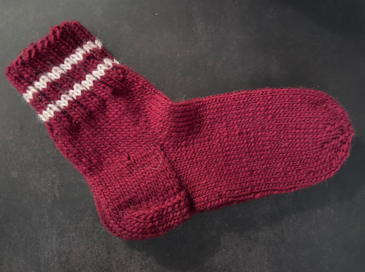 Hand Knit Wool Socks Mulberry Warm Winter