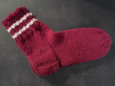 Hand Knit Wool Socks Mulberry Color 100 Wool Cozy Warm Winter Gift Sizes S M L