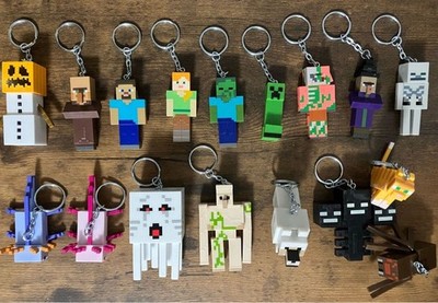 Minecraft Figur Schlüsselanhänger Komplett Set Alle 18 Typen Konvolut...