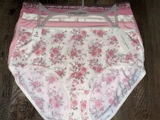 Laura Ashley Womens Brief Underwear Panties 5-Pair Polyester Breathable 1X