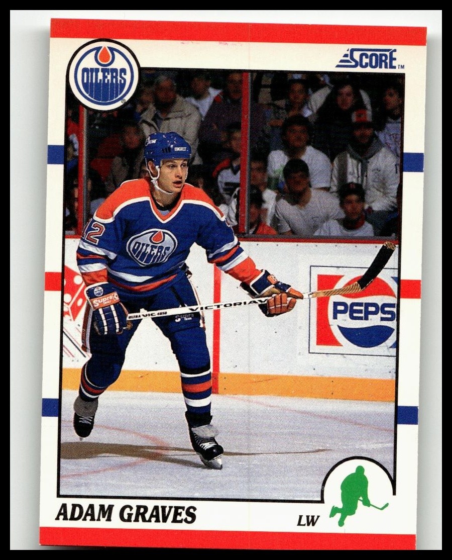 1990-91 Score American #163 Adam Graves Edmonton Oilers Rookie