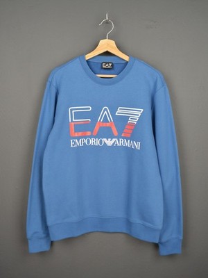 EA7 Emporio Armani Cotton Blend Sweatshirt M Blue