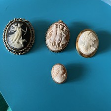 cameo vintage antique jewelry lot Of 4