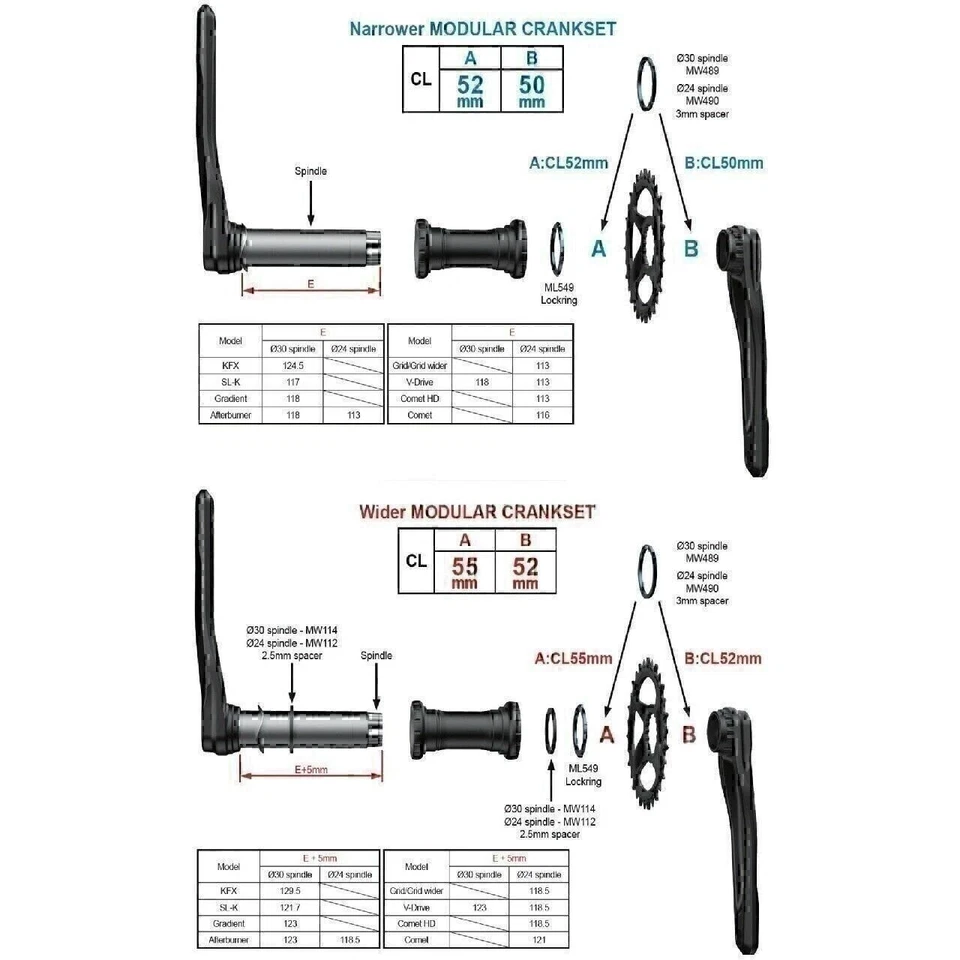 FSA Comet Direct Mount Crankset Modular 1x11 Fat 100mm MegaExo Alloy 30T-175 - Image 3 of 4