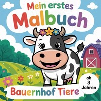 Malbuch Bauernhof Tiere 3 Jahre, Kinderbuch Lernspielzeug Modell-Nr. 12345