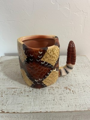 American Legacy Coiled Rattlesnake Inside Mug Ceramic 4''