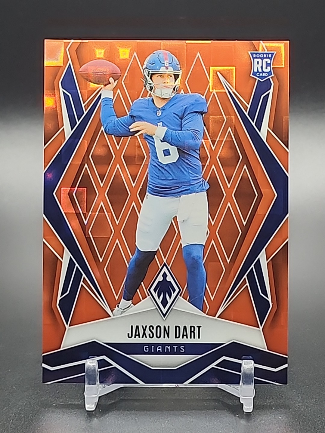 2025 Phoenix Jaxson Dart RC Orange Pandora /189 #200 New York Giants