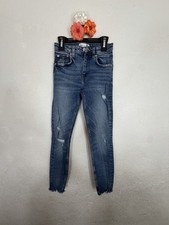 Zara Distressed Skinny Jeans Raw Hem Size 0 / 32