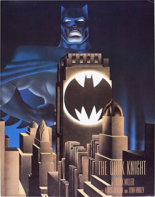 Batman Dark Knight Gotham City Art Deco Style Comic Poster Print 24x36
