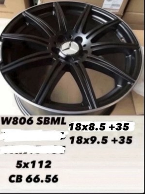 18” inch Mercedes Staggered 18x8.5 18x9.5 5x112 ET Offset +35 New