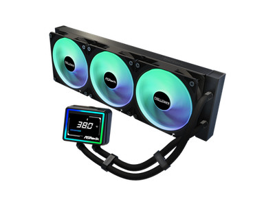 ASRock AIO Challenger 360 Digital 27mm radiator, 3'' Digital Display w/ ARGB, ARG