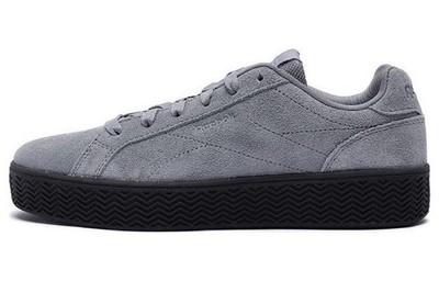 UK Größe 7   Reebok CLASSIC Royal Suede Turnschuhe grau Wildleder Zickzack schwarze Sohle