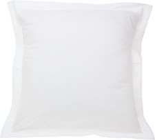 Poplin Tailored Pillow Sham, Euro, 26x26 inches, White