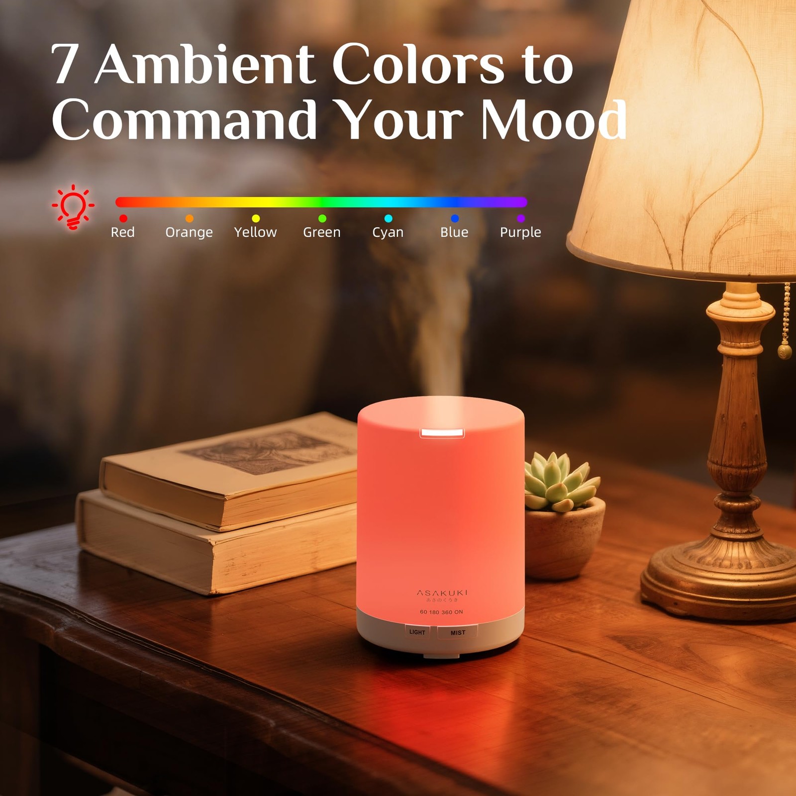 Essential Oil Diffuser, 5-in-1 Quiet Humidifier, Home Fragrance Aroma Diffuse... thumbnail 6