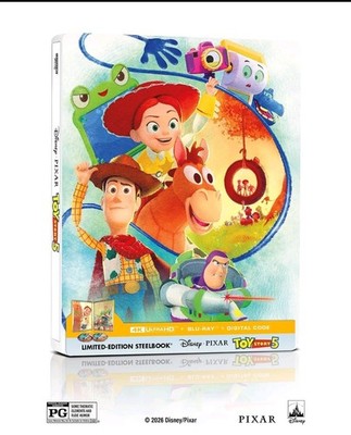 TOY STORY 5 STEELBOOK 4K ULTRA HD + BLU-RAY NEW! SEALED! IN HAND!
