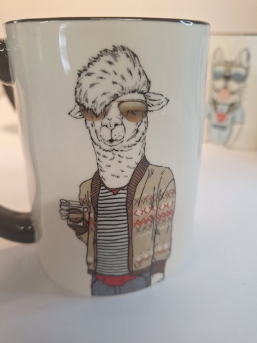 Signature Hipster Tiere Kaffeetassen 5er Set Steinzeug. Von Signature. - Bild 2 von 7