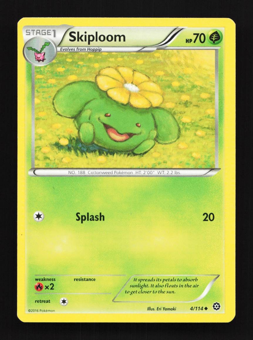 Skiploom 4/114 LP Steam Siege English Pokemon Card TCG
