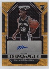 2022-23 Panini Prizm Rookie Signatures Gold Wave 2/10 Malaki Branham Auto 19fe