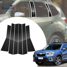 Black Glossy Pillar Post Door Window Trim for Subaru Forester 2019 2020 2021 202