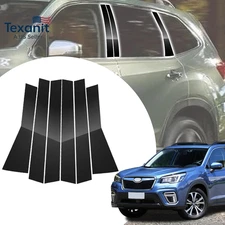 Black Glossy Pillar Post Door Window Trim for Subaru Forester 2019 2020 2021 202