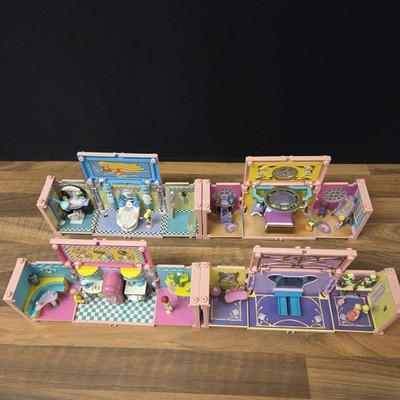 Vintage 1999 Polly Pocket Dream Builders Deluxe Mansion - 4 Rooms 5 Figures VGC