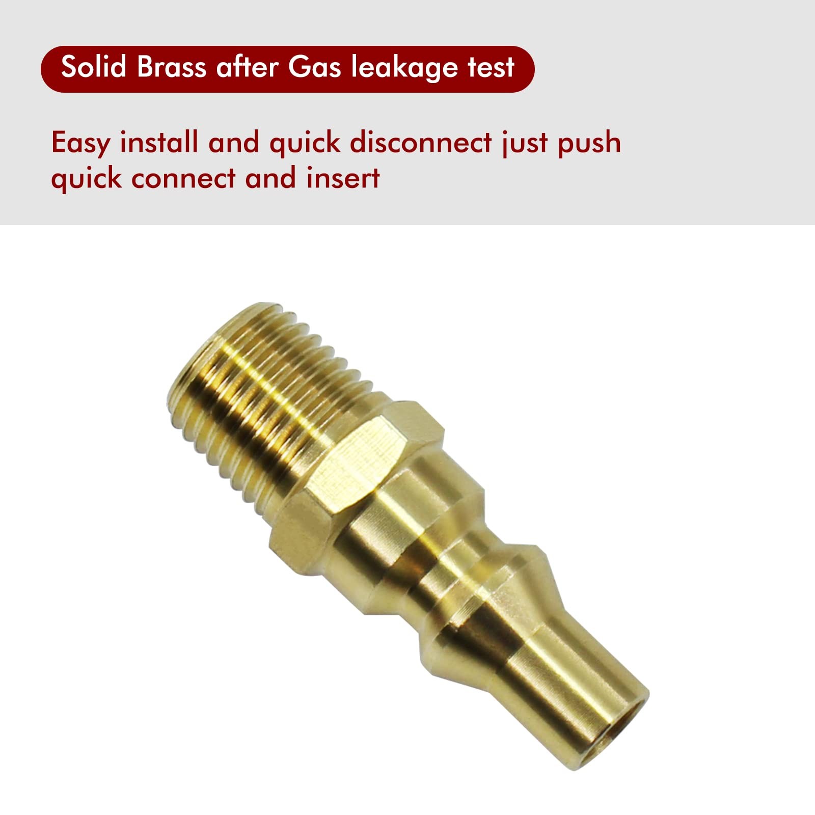 Propane Connector Adapter MENSI Propane Gas Quick Connect Adapter 1/4