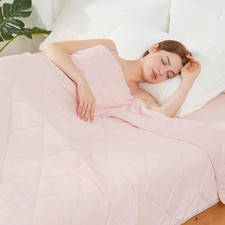 Cozy Bliss Cooling Throw Blanket for Hot Sleepers 50"x70", Q-Max 0.45 Cooling Co